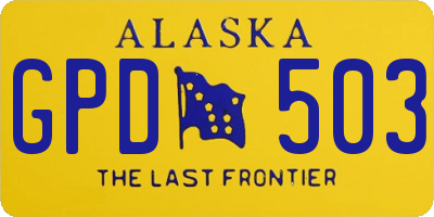 AK license plate GPD503