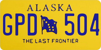 AK license plate GPD504