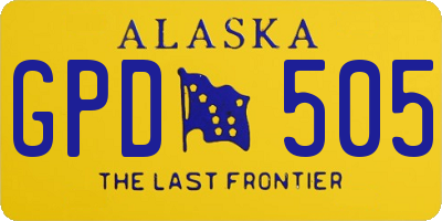 AK license plate GPD505
