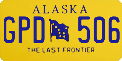 AK license plate GPD506