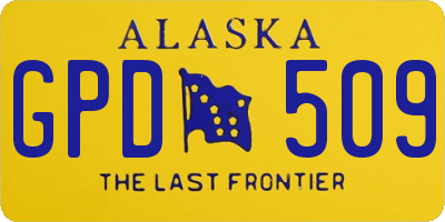 AK license plate GPD509
