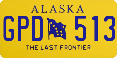 AK license plate GPD513