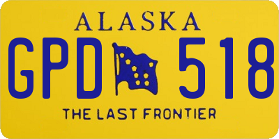 AK license plate GPD518