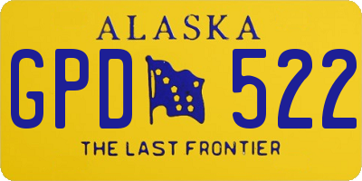 AK license plate GPD522