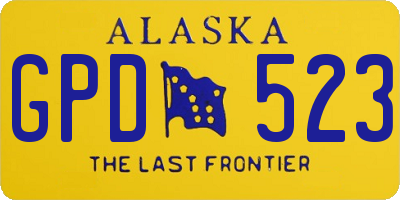 AK license plate GPD523