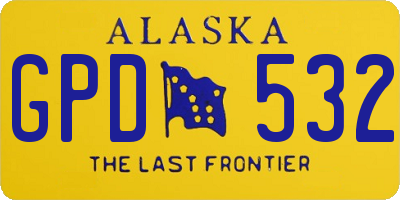 AK license plate GPD532