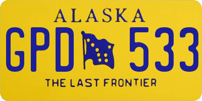 AK license plate GPD533