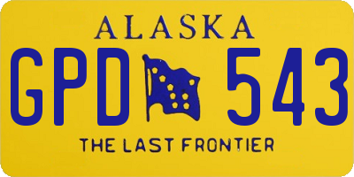 AK license plate GPD543