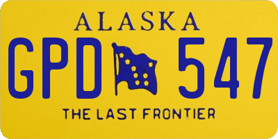AK license plate GPD547