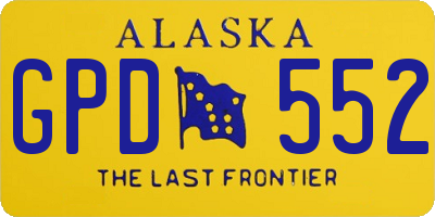 AK license plate GPD552