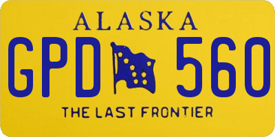 AK license plate GPD560