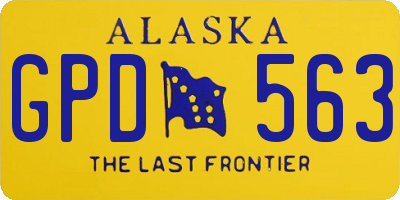 AK license plate GPD563