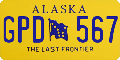 AK license plate GPD567