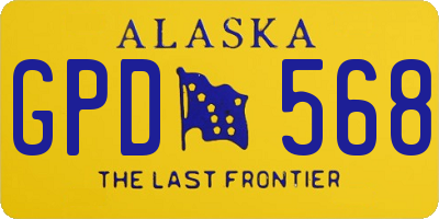 AK license plate GPD568