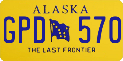 AK license plate GPD570