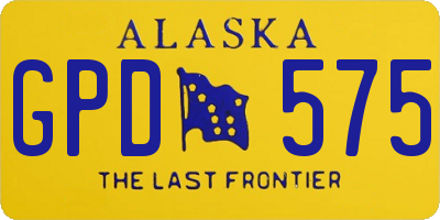 AK license plate GPD575