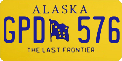 AK license plate GPD576