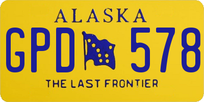 AK license plate GPD578