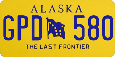 AK license plate GPD580