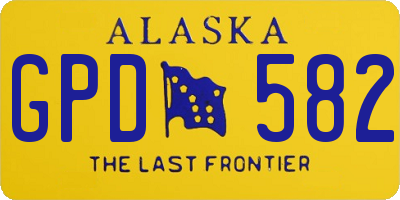 AK license plate GPD582