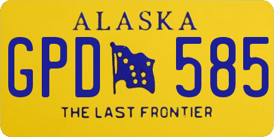 AK license plate GPD585