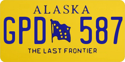 AK license plate GPD587