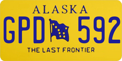 AK license plate GPD592