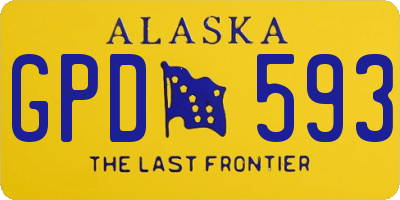 AK license plate GPD593