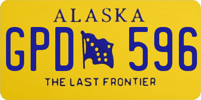AK license plate GPD596