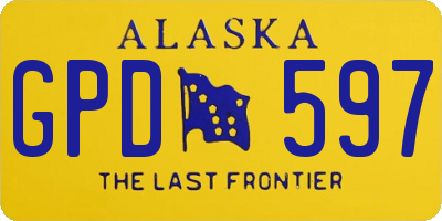 AK license plate GPD597