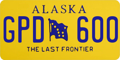 AK license plate GPD600