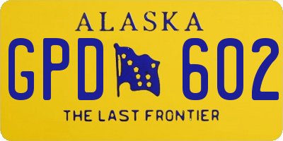 AK license plate GPD602