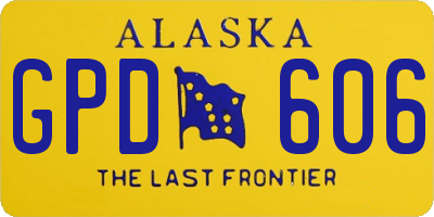 AK license plate GPD606