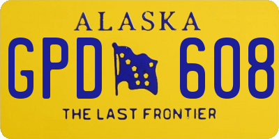 AK license plate GPD608