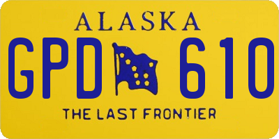 AK license plate GPD610