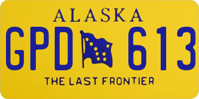 AK license plate GPD613