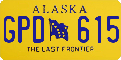 AK license plate GPD615