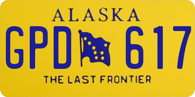 AK license plate GPD617