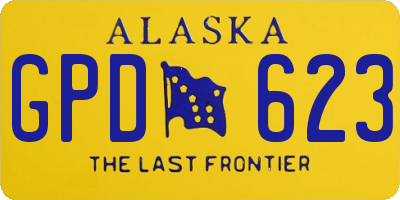 AK license plate GPD623