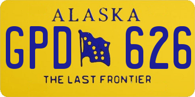 AK license plate GPD626