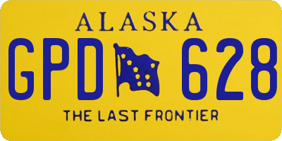 AK license plate GPD628