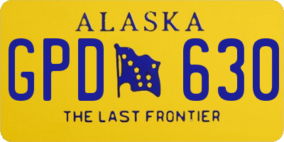 AK license plate GPD630