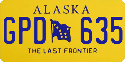 AK license plate GPD635