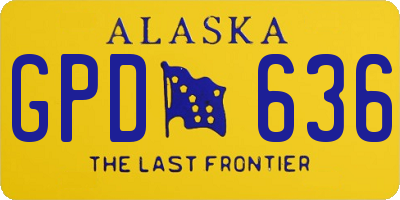 AK license plate GPD636