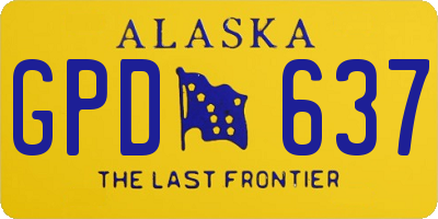 AK license plate GPD637