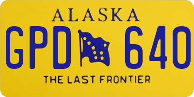 AK license plate GPD640