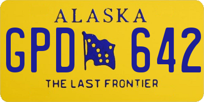 AK license plate GPD642