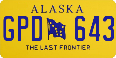 AK license plate GPD643
