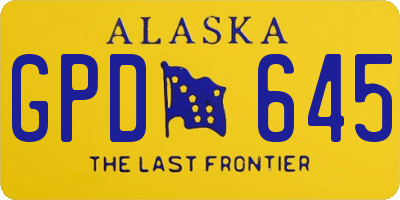 AK license plate GPD645