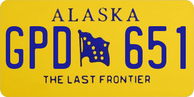 AK license plate GPD651